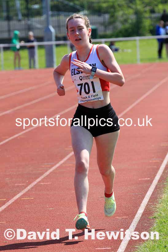 Womens Under-20s 5000 metres, 2023 North Eastern Track and Field Champs., Middlesbrough Sports Village, Middlesbrough. Photo: David T. Hewitson/Sports for All Pics